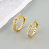 Light Luxury S925 Sterling Silver Geometric Electroplated Diamond Ear Ring For Women