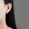 Light Luxury S925 Sterling Silver Geometric Electroplated Diamond Ear Ring For Women