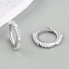 Light Luxury S925 Sterling Silver Geometric Rivet Stud Earrings With Electroplated Finish
