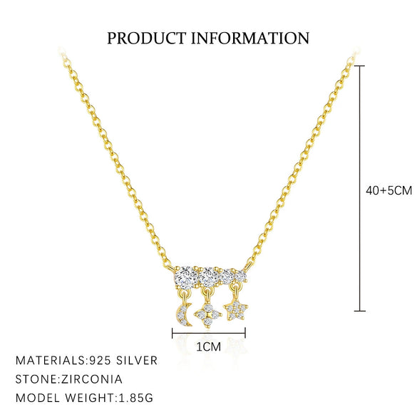 Light Luxury S925 Sterling Silver Star Earrings For Women With Flash Zircon Tassel Chain