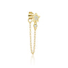 Light Luxury S925 Sterling Silver Star Earrings For Women With Flash Zircon Tassel Chain