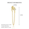 Light Luxury S925 Sterling Silver Star Earrings For Women With Flash Zircon Tassel Chain