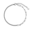 Light Luxury S925 Sterling Silver Women's Bracelet Necklace With Square Design And Electroplating Treatment