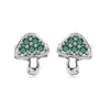 Light Luxury S925 Sterling Silver Women's Mushroom Design Electroplated Earrings