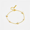 Light Luxury Simple All Match S925 Sterling Silver Women's Micro Inlaid Zircon Bracelet With Electroplated Platinum Or 18K Gold And Geometric Design