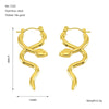 Light Luxury Snake Earrings 316L Stainless Steel 18K Electroplated Jewelry For Women
