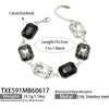 Light Luxury Stainless Steel Chain Jewelry Set With Zircon Stone Inlay And Electroplated Gold Finish Necklace And Bracelet For Women