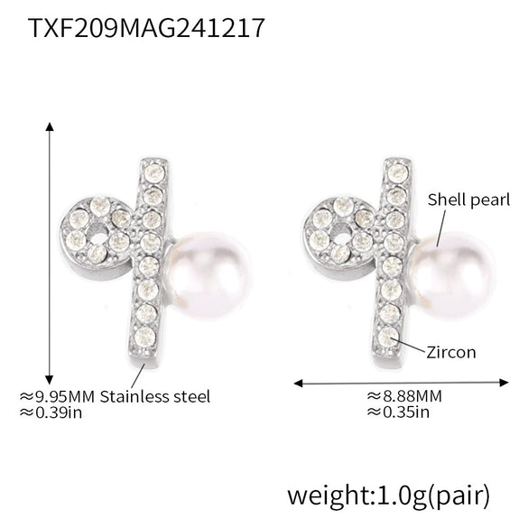 Light Luxury Stainless Steel Cnc Zircon Bead Necklace With Constellation Symbol Earrings Jewelry Set For Women Electroplated
