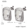 Light Luxury 316L Stainless Steel Geometric Enamel Glaze Electroplating Earrings For Women