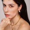 Light Luxury 316L Stainless Steel Geometric Enamel Glaze Electroplating Earrings For Women