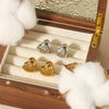 Light Luxury Stainless Steel Heart Pattern Electroplated Earrings For Women