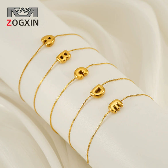 Light Luxury 316L Stainless Steel Letter Bracelet With Diamond Design For Women