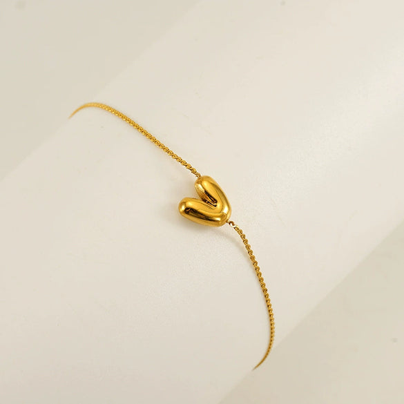 Light Luxury 316L Stainless Steel Letter Bracelet With Diamond Design For Women