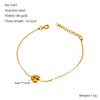 Light Luxury 316L Stainless Steel Letter Bracelet With Diamond Design For Women