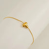 Light Luxury 316L Stainless Steel Letter Bracelet With Diamond Design For Women