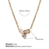 Light Luxury Stainless Steel Necklace For Women Plated With Gold And Inlaid With Zircon