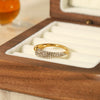 Light Luxury Stainless Steel Open Ring With Diamond Embedded And U Shape Electroplated For Women