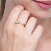 Light Luxury Stainless Steel Open Ring With Diamond Embedded And U Shape Electroplated For Women