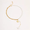 Light Luxury Stainless Steel Pearl Pendant Necklace For Women With Electroplating Design