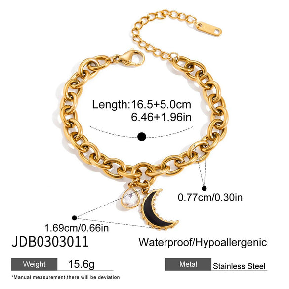Light Luxury Stainless Steel Watch Strap Zircon Bracelet For Women With Electroplating Processing