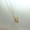 Light Luxury 925 Sterling Silver Flower Diamond Necklace For Women With 14K Gold Plating And Ochain
