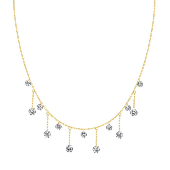 Light Luxury 925 Sterling Silver Geometric Clavicle Chain Necklace For Women With Electroplating