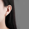 Light Luxury 925 Sterling Silver Geometric Wave Stud Earrings For Women Electroplated Minimalist Ear Jewelry