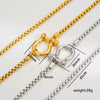 Light Luxury Style Geometric Carabiner Necklace Stainless Steel Box Chain With 18K Gold Plated Electroplating For Couple Men And Women