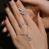 Light Luxury Style 925 Sterling Silver Women's Jewelry Set With Gourd Style And Electroplating Including Earrings And Necklace