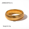 Light Luxury Temperament Single Layer Elastic Snake Chain Bracelet In Titanium Steel With Geometric Pattern And Electroplating Treatment