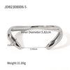 Light Luxury Temperament Titanium Steel Open Niche Design Irregular Women's Bracelet With Geometric Pattern Set With Pearls