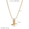 Light Luxury Titanium Steel And Stainless Steel Women's Necklace With Star And Geometric Pattern Pendant And Electroplating Design