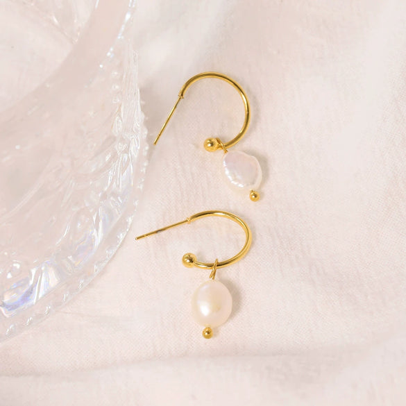 Light Luxury Titanium Steel C Shaped Geometric Handmade Women's Earrings