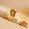 Light Luxury Titanium Steel Geometric Open Ring With Electroplating For Women Fashion Jewelry