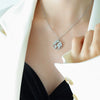 Light Luxury 316L Stainless Steel Zircon Map Necklace And Bracelet Set With Electroplating For Women