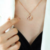 Light Luxury 316L Stainless Steel Zircon Map Necklace And Bracelet Set With Electroplating For Women