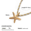 Light Luxury Trendy All Match Conch Sea Star Sun Necklace Made Of 18K Gold And Stainless Steel