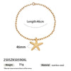 Light Luxury Trendy All Match Conch Sea Star Sun Necklace Made Of 18K Gold And Stainless Steel