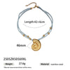 Light Luxury Trendy All Match Conch Sea Star Sun Necklace Made Of 18K Gold And Stainless Steel