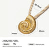 Light Luxury Trendy All Match Conch Sea Star Sun Necklace Made Of 18K Gold And Stainless Steel