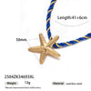 Light Luxury Trendy All Match Conch Sea Star Sun Necklace Made Of 18K Gold And Stainless Steel