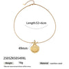 Light Luxury Trendy All Match Conch Sea Star Sun Necklace Made Of 18K Gold And Stainless Steel