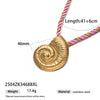 Light Luxury Trendy All Match Conch Sea Star Sun Necklace Made Of 18K Gold And Stainless Steel