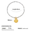 Light Luxury Trendy All Match Conch Sea Star Sun Necklace Made Of 18K Gold And Stainless Steel