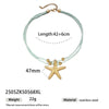 Light Luxury Trendy All Match Conch Sea Star Sun Necklace Made Of 18K Gold And Stainless Steel