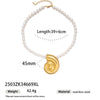 Light Luxury Trendy All Match Conch Sea Star Sun Necklace Made Of 18K Gold And Stainless Steel