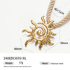 Light Luxury Trendy All Match Conch Sea Star Sun Necklace Made Of 18K Gold And Stainless Steel