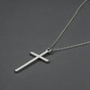 Light Luxury Unisex Geometric Stainless Steel 14K Goldplated Cross Necklace With Vacuum Plating