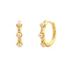 Light Luxury Women's Geometric 925 Silver Pearl Diamond Earrings With Electroplating