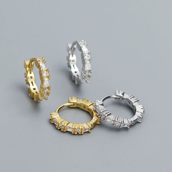Light Luxury Women's S925 Silver Geometric Electroplated Earring